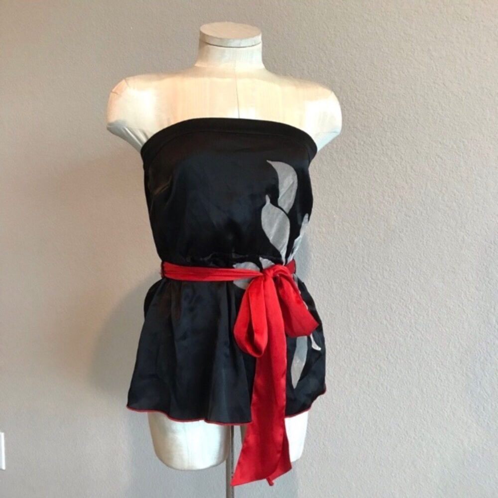 D.E.P.T. black/gray/red tube top